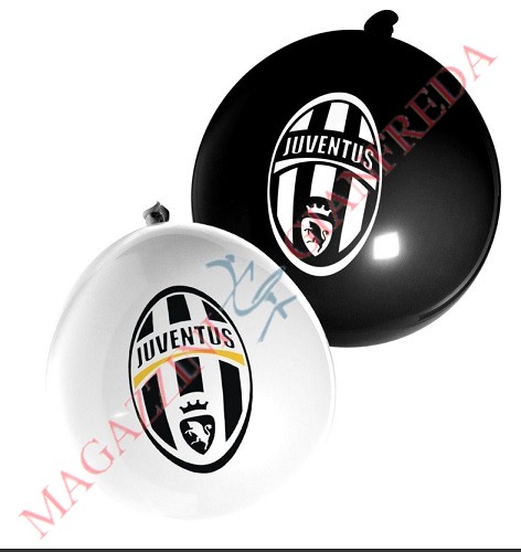 BLISTER 12 PALLONCINI IN LATTICE Ø CM. 30 JUVE ASSORTITI